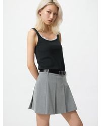 Uniqlo - Geplooide Skort (Gestreept) - Lyst