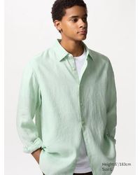 Uniqlo - Camisa 100% Lino Prémium - Lyst
