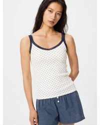 Uniqlo - Ribbed Lace V Neck Camisole - Lyst