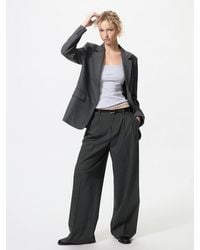 Uniqlo - Smart Pleated Wide Trousers (Longer) - Lyst