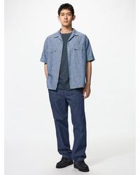 Uniqlo - Denim Stretch Easy Ankle Trousers (Longer) - Lyst