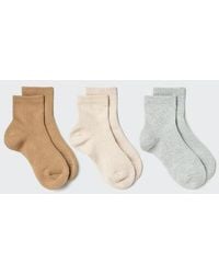 Uniqlo - Socks (Crew Ribbed Pile, 3 Pairs) - Lyst