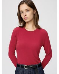 Uniqlo - Heattech Extra Warm Cashmere Blend Crew Neck T-Shirt (Long Sleeve) - Lyst
