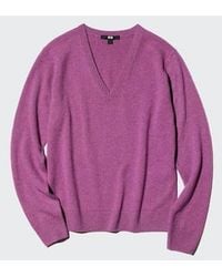 Uniqlo - 100% Cashmere V Neck Jumper - Lyst
