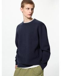 Uniqlo - Washable Milano Ribbed Crew Neck Jumper - Lyst