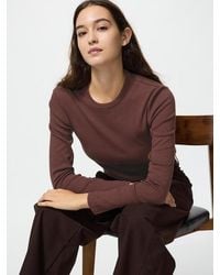 Uniqlo - Soft Ribbed T-Shirt (Long Sleeve) - Lyst