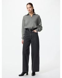 Uniqlo - High Rise Wide Jeans (Longer) - Lyst