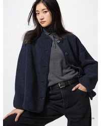 Uniqlo - Fleece Strickjacke (Gefüttert, Relaxed Fit) - Lyst
