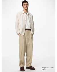 Uniqlo - Pleated Wide Trousers - Lyst
