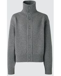 Uniqlo - 100% Lambswool Stand Collar Cardigan - Lyst