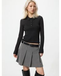 Uniqlo - 3D Knit Seamless Merino Blend Ribbed Polo Jumper - Lyst