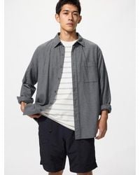 Uniqlo - Flannel Shirt (Heather, Regular Collar) - Lyst