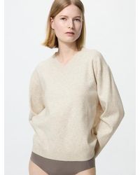 Uniqlo - Washable Knit V Neck Jumper (Smooth) - Lyst