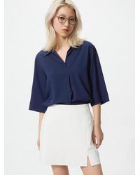 Uniqlo - Rayon Skipper Collar Blouse (3/4 Sleeve) - Lyst