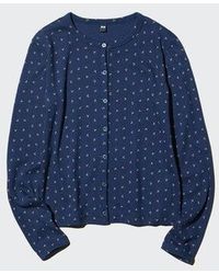 Uniqlo - Pointelle Cardigan (Printed) - Lyst