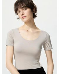 Uniqlo - Heattech Scoop Neck T-Shirt (Short Sleeve) - Lyst