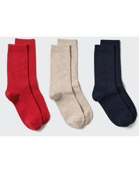 Uniqlo - Socks (Ribbed, 3 Pairs) - Lyst