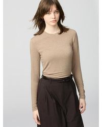Uniqlo - Heattech Extra Warm Cashmere Blend Crew Neck T-Shirt (Long Sleeve) - Lyst
