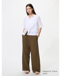 Uniqlo - Linen Blend Easy Trousers (Longer) - Lyst