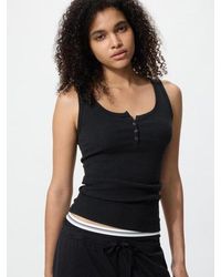 Uniqlo - Henley Neck Sleeveless Top - Lyst