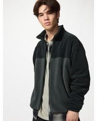 Uniqlo - Fleece Full-Zip Jacket (Colour Block) - Lyst