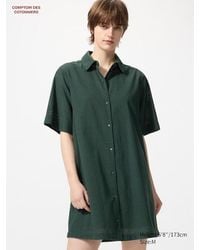 Uniqlo - Vestito Corto Cotone Ricamato Maniche Corte - Lyst