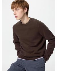 Uniqlo - Washable Milano Ribbed Crew Neck Jumper - Lyst