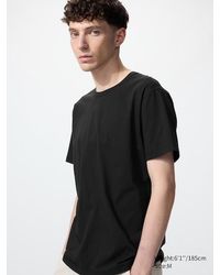 Uniqlo - Airism Cotton Crew Neck T-Shirt - Lyst