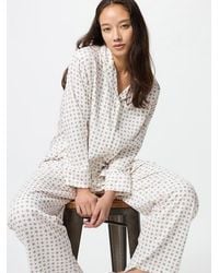 Uniqlo - Satin Pyjamas (Long Sleeve, Geometric) - Lyst