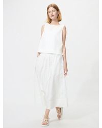 Uniqlo - Cotton Blend Gathered Long Skirt - Lyst
