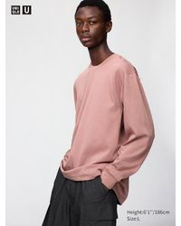 Uniqlo - Airism Cotton Crew Neck T-Shirt (Long Sleeve) - Lyst