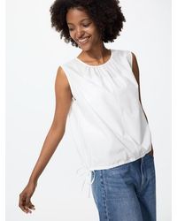 Uniqlo - Cotton Blend Sleeveless Blouse - Lyst