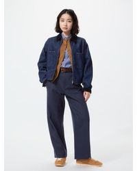 Uniqlo - Brushed Jersey Barrel Leg Trousers (Shorter) - Lyst