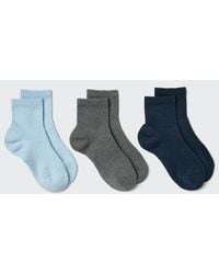 Uniqlo - Socks (Crew Ribbed Pile, 3 Pairs) - Lyst