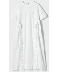 Uniqlo - Frill T-Shirt Dress (Short Sleeve) - Lyst