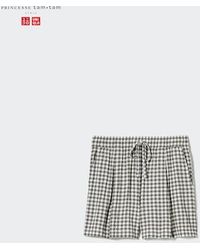Uniqlo - Pantaloncini Comodi Tessuto Increspato A Quadretti - Lyst