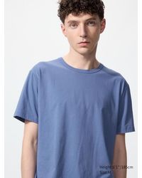 Uniqlo - Airism Cotton Crew Neck T-Shirt - Lyst