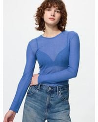 Uniqlo - Heattech Cashmere Blend Pointelle Long Sleeve T-Shirt - Lyst