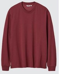 Uniqlo - Airism Cotton Crew Neck T-Shirt (Long Sleeve) - Lyst