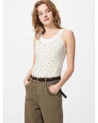 Uniqlo - Ribbed Sleeveless Top (Flowers) - Lyst