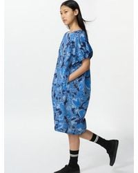 Uniqlo - Relaxed Dress (Short Sleeve, Floral) - Lyst