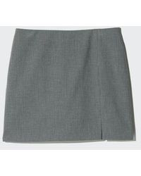 Uniqlo - Slit Skort (Checked) - Lyst
