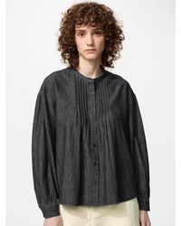 Uniqlo - Denim Blouse - Lyst