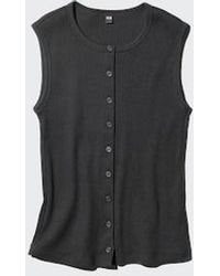 Uniqlo - Button-Down Top (Sleeveless) - Lyst