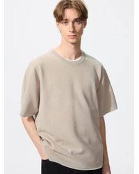 Uniqlo - Washable Milano Ribbed Knitted T-Shirt - Lyst