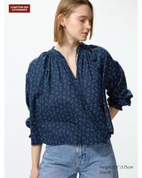 Uniqlo - Cotton Blouse (Printed) - Lyst