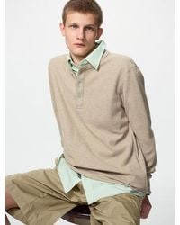 Uniqlo - Waffle Henley Neck T-Shirt (Long Sleeve) - Lyst