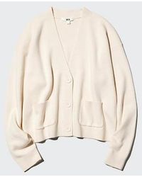 Uniqlo - Smooth Cotton V Neck Cardigan - Lyst
