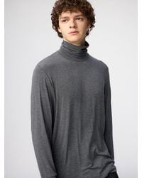 Uniqlo - Heattech Extra Warm Cashmere Blend Turtleneck T-Shirt (Long Sleeve) - Lyst