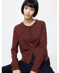 Uniqlo - Pointelle Cardigan (Printed) - Lyst